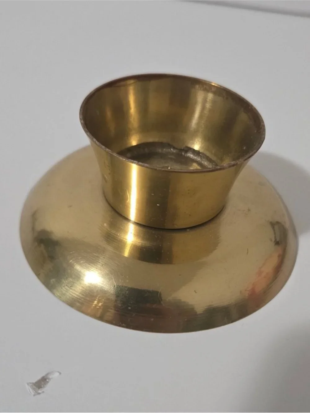 Vintage Hong Kong Brass Chamberstick Candle Holder Pair – Finger Loop & Cup Hold